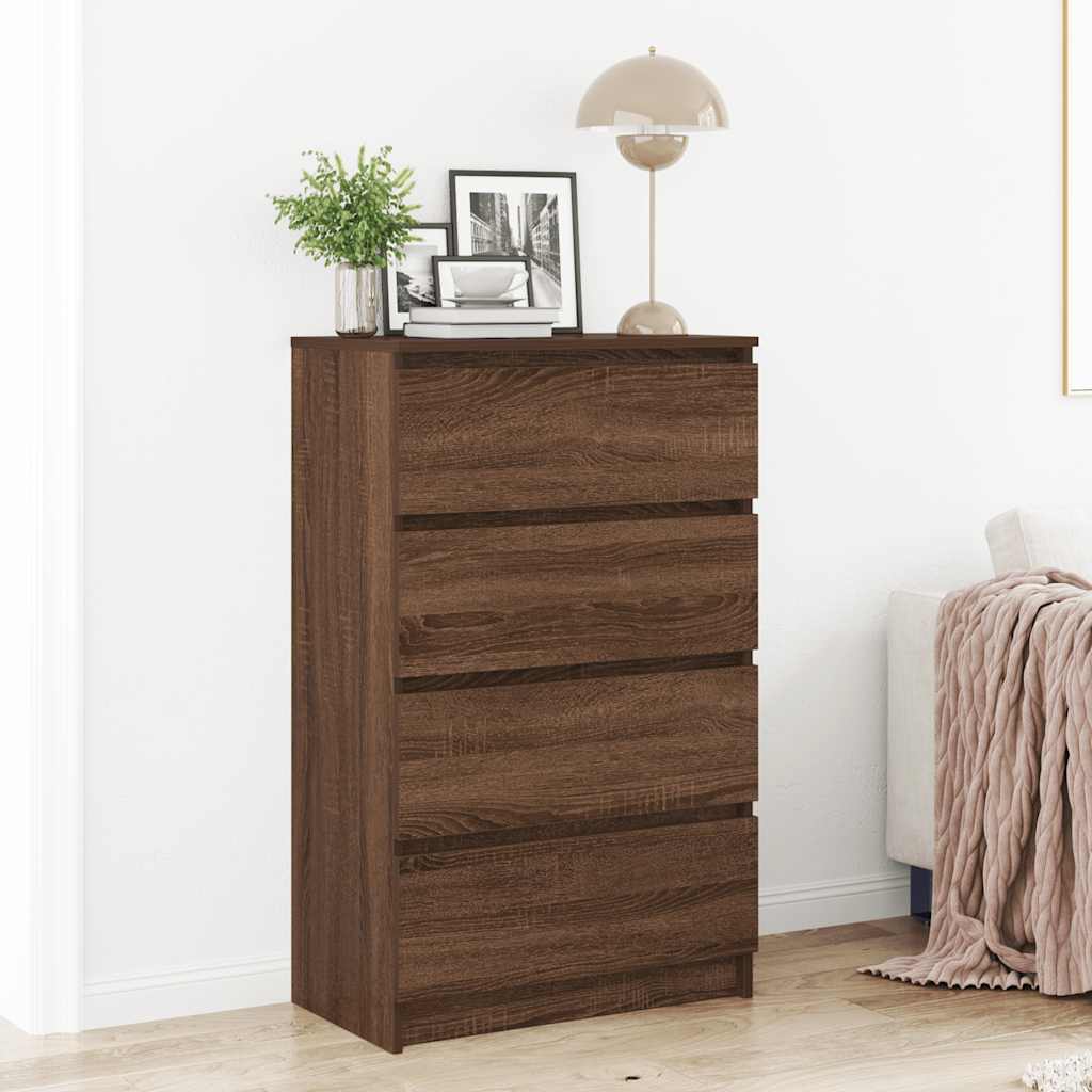 vidaXL Sideboard Braun Eichen-Optik 60x35x98,5 cm Holzwerkstoff