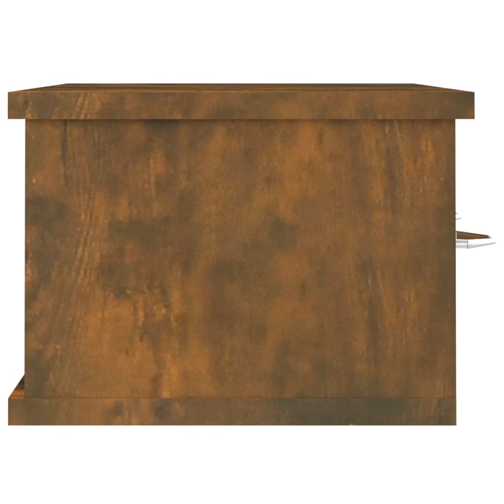 vidaXL Armoire murale chêne fumé 60x26x18,5 cm bois d'ingénierie
