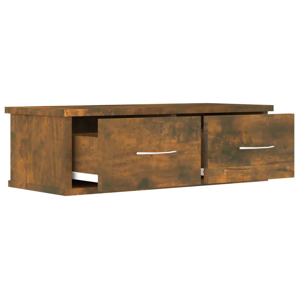 vidaXL Armoire murale chêne fumé 60x26x18,5 cm bois d'ingénierie