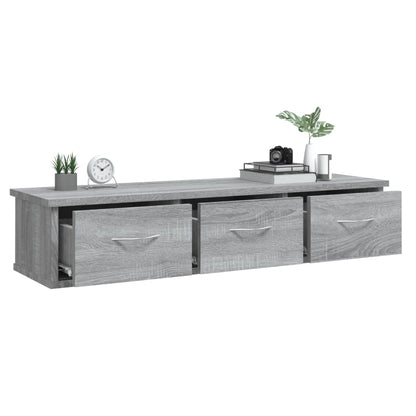 vidaXL Wandschrank Grau Sonoma 88x26x18,5 cm Holzwerkstoff