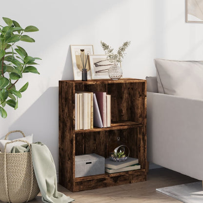 vidaXL Bücherregal Räuchereiche 60x24x76 cm Holzwerkstoff