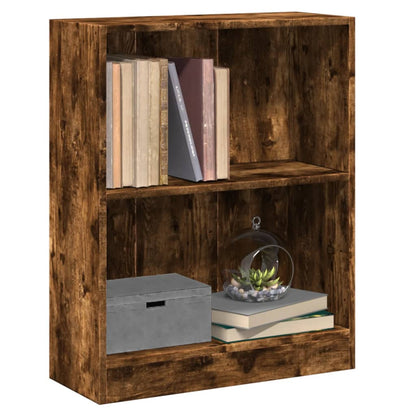 vidaXL Bücherregal Räuchereiche 60x24x76 cm Holzwerkstoff
