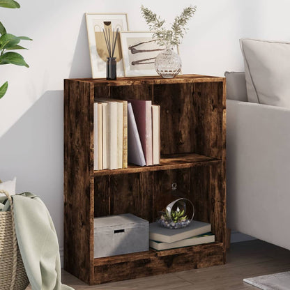 vidaXL Bücherregal Räuchereiche 60x24x76 cm Holzwerkstoff