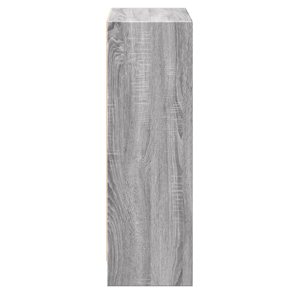 vidaXL Bücherregal Grau Sonoma 60x24x76 cm Holzwerkstoff
