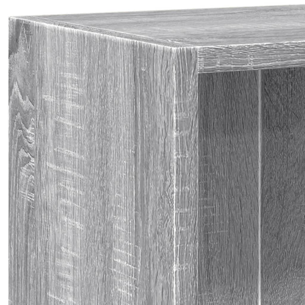 vidaXL Bücherregal Grau Sonoma 60x24x76 cm Holzwerkstoff