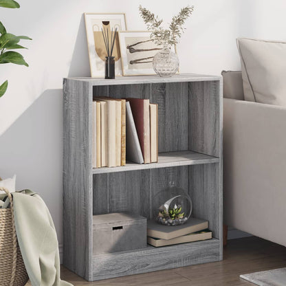 vidaXL Bücherregal Grau Sonoma 60x24x76 cm Holzwerkstoff