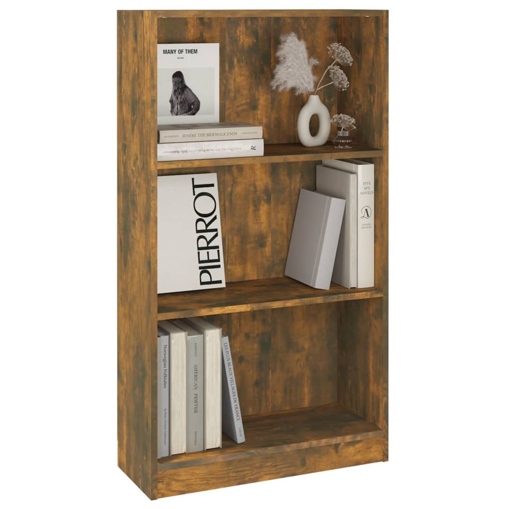 vidaXL Bücherregal Räuchereiche 60x24x109 cm Holzwerkstoff
