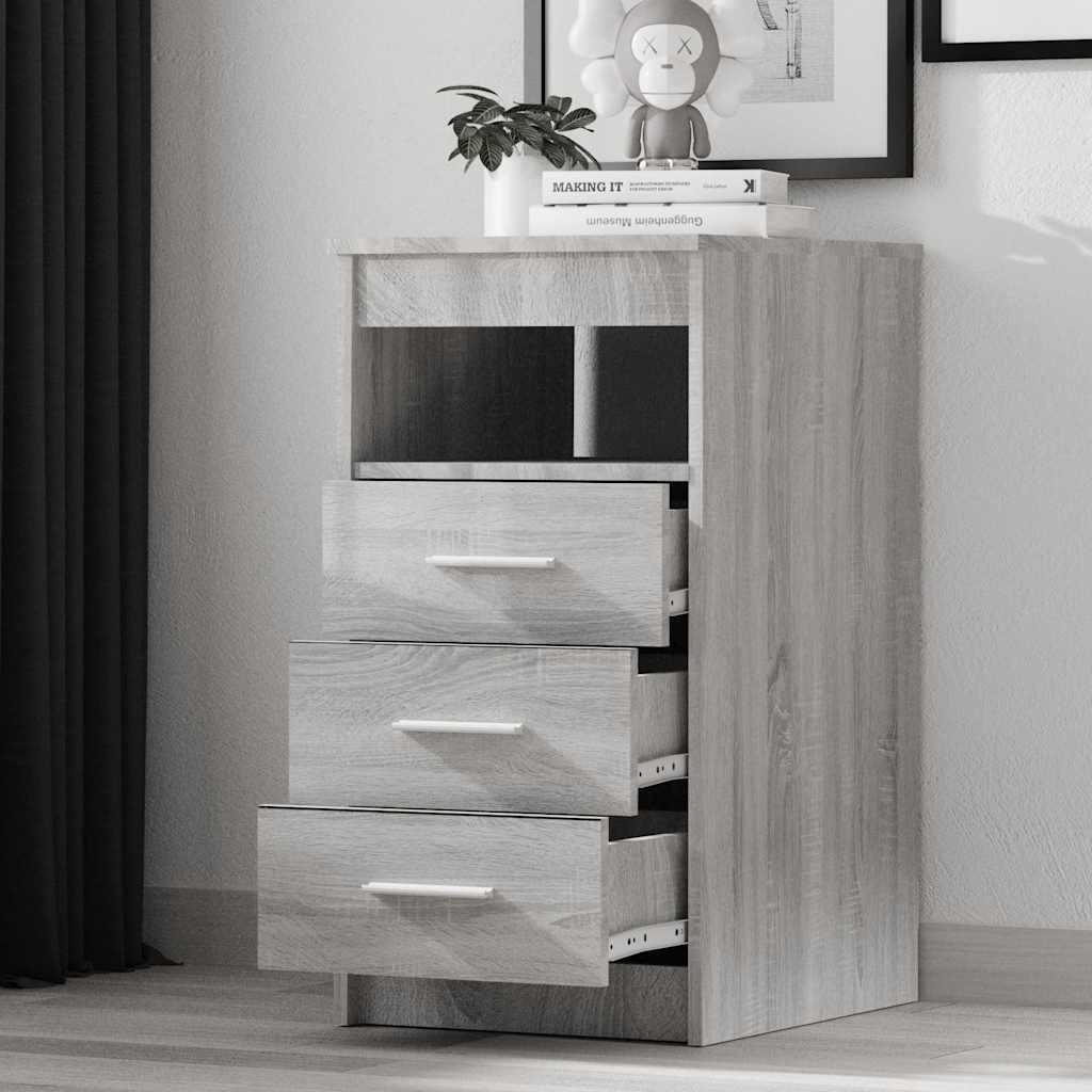 vidaXL Commode de tiroirs gris Sonoma 40x50x76 cm bois d'ingénierie