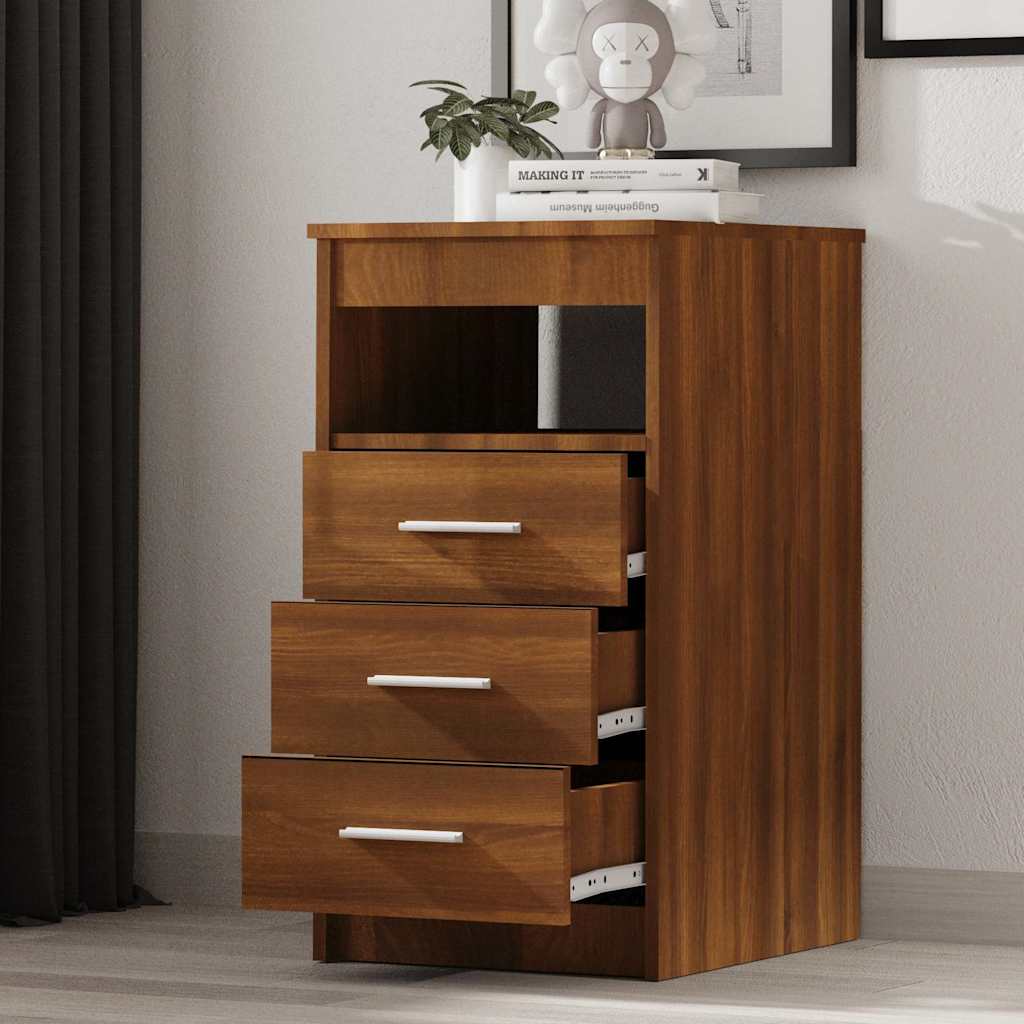 vidaXL Commode de rangement à tiroirs imitation chêne marron 40x50x76 cm