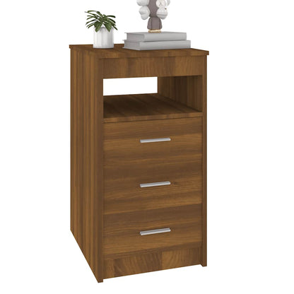vidaXL Commode de rangement à tiroirs imitation chêne marron 40x50x76 cm