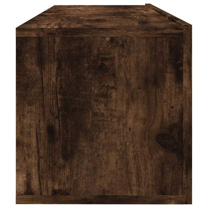 vidaXL Meuble TV mural chêne fumé 100x30x30 cm bois d'ingénierie