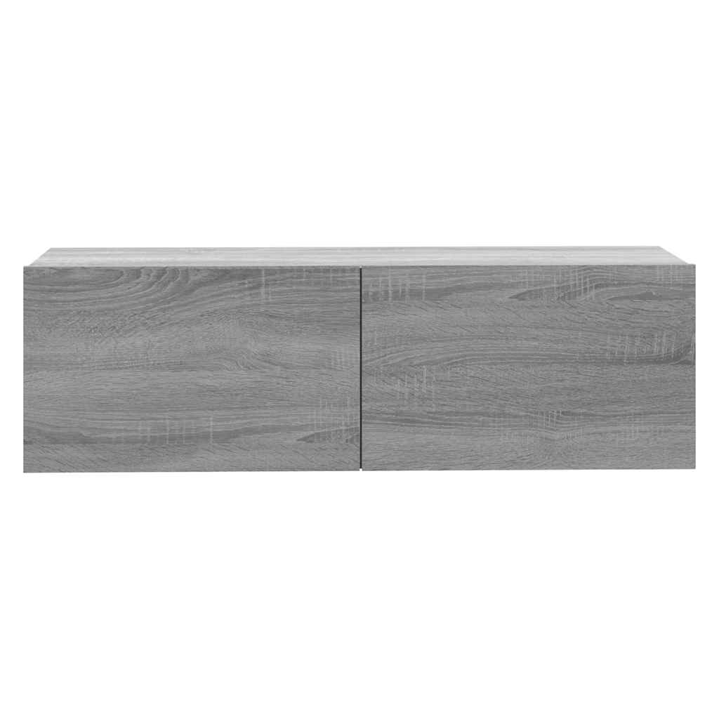 vidaXL Meuble TV mural gris Sonoma 100x30x30 cm en bois d'ingénierie