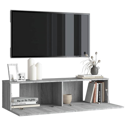 Meuble TV mural vidaXL Gris Sonoma 120x30x30 cm Bois d'ingénierie