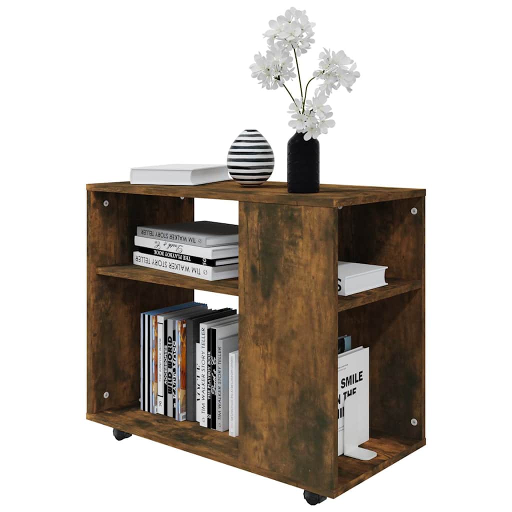 vidaXL Table d'appoint chêne fumé 70x35x55 cm bois d'ingénierie
