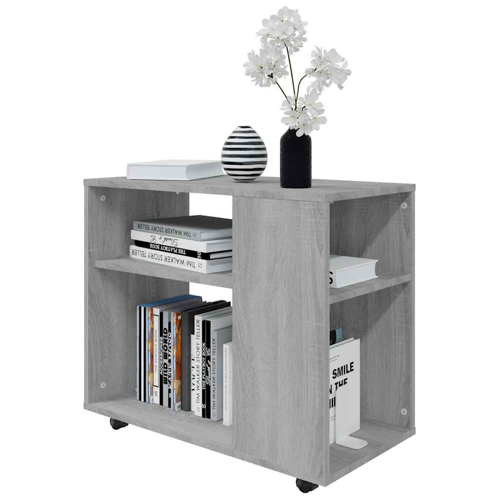 vidaXL Table d'appoint Gris Sonoma 70x35x55 cm Bois d'ingénierie