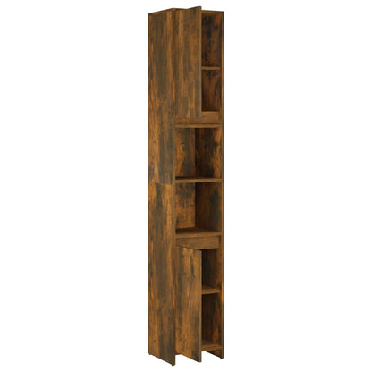 vidaXL Badezimmerschrank Räuchereiche 30x30x183,5 cm Holzwerkstoff