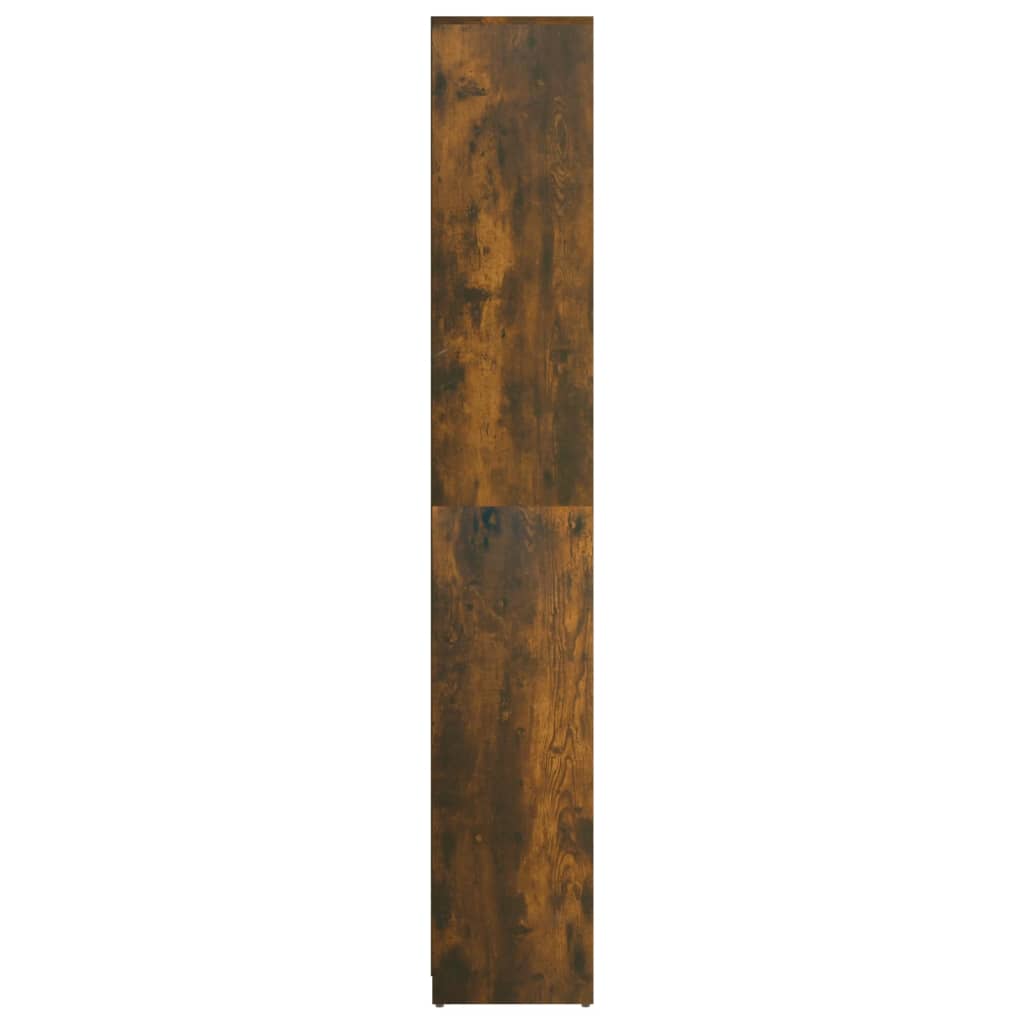 vidaXL Badezimmerschrank Räuchereiche 30x30x183,5 cm Holzwerkstoff