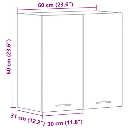 vidaXL Hängeschrank Lyon Räuchereiche 60x31x60 cm Holzwerkstoff