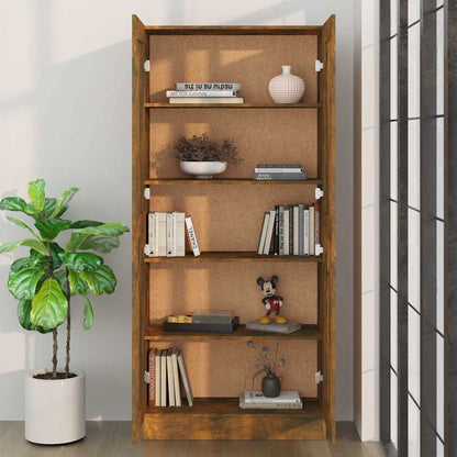 vidaXL Bibliothèque chêne fumé 82,5x30,5x185,5 cm Aggloméré