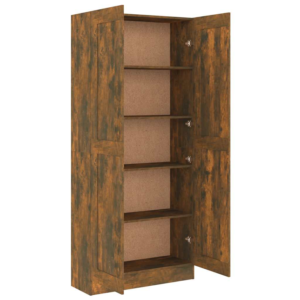 vidaXL Bibliothèque chêne fumé 82,5x30,5x185,5 cm Aggloméré