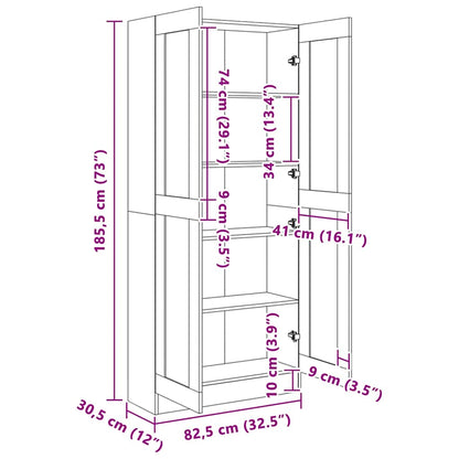vidaXL Bibliothèque chêne fumé 82,5x30,5x185,5 cm Aggloméré