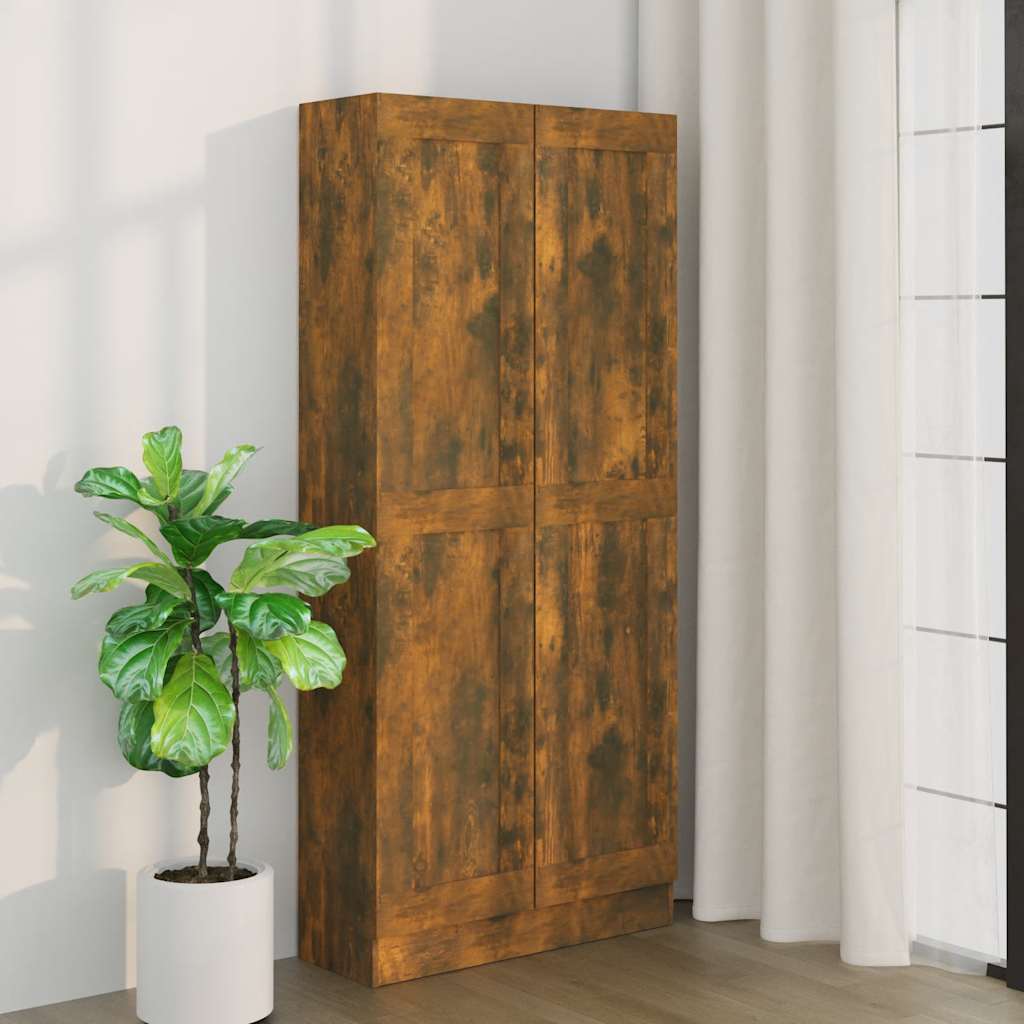 vidaXL Bibliothèque chêne fumé 82,5x30,5x185,5 cm Aggloméré