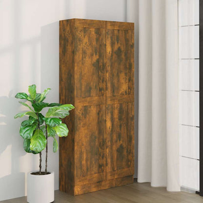 vidaXL Bibliothèque chêne fumé 82,5x30,5x185,5 cm Aggloméré