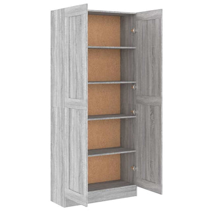 vidaXL Badezimmerschrank Grau Sonoma 82,5x30,5x185,5 cm Holzwerkstoff