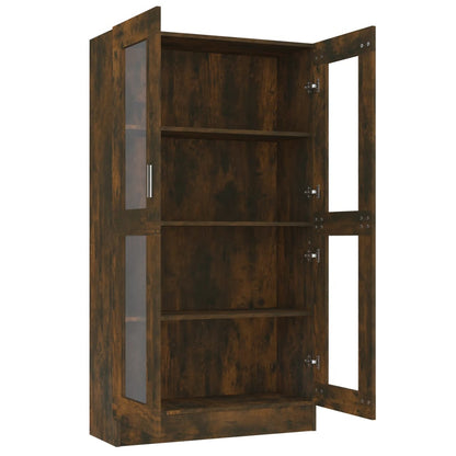vidaXL Vitrine chêne fumé 82,5x30,5x150 cm Bois d'ingénierie