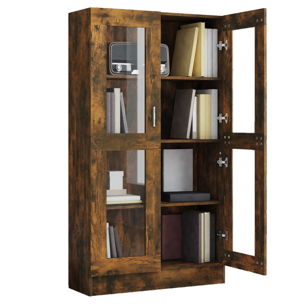 vidaXL Vitrine chêne fumé 82,5x30,5x150 cm Bois d'ingénierie