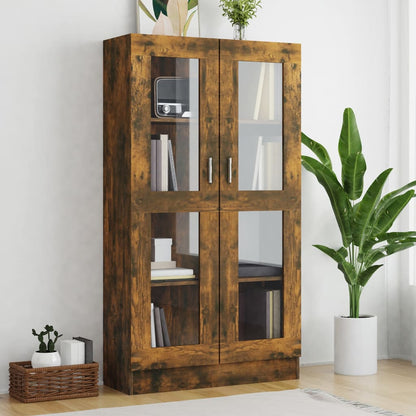 vidaXL Vitrine chêne fumé 82,5x30,5x150 cm Bois d'ingénierie