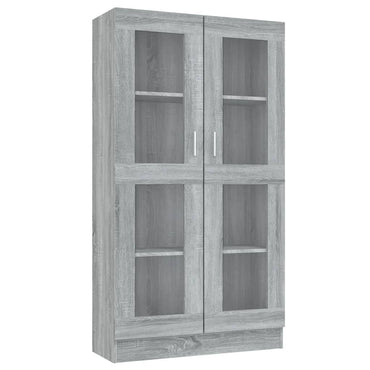 vidaXL Vitrine gris Sonoma 82,5x30,5x150 cm Bois d'ingénierie