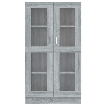 Vitrinenschrank Grau Sonoma 82,5x30,5x150 cm Holzwerkstoff