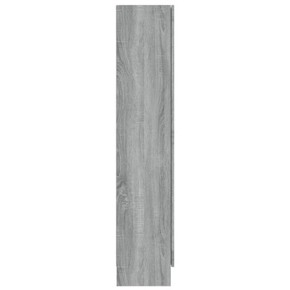 vidaXL Vitrinenschrank Grau Sonoma 82,5x30,5x150 cm Holzwerkstoff