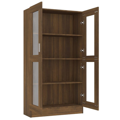 vidaXL Vitrine chêne marron 82,5x30,5x150 cm Aggloméré