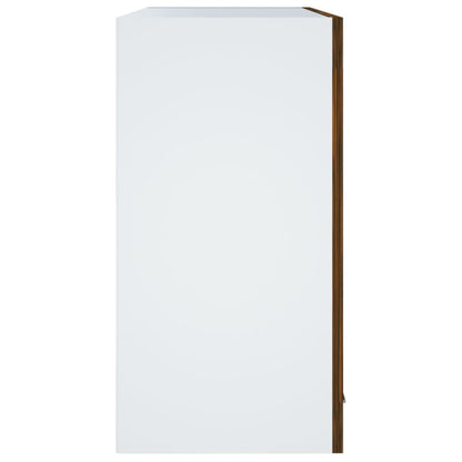 vidaXL Hängeschrank Lyon Glas Räuchereiche 60x31x60 cm Holzwerkstoff