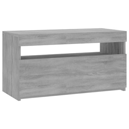 Meuble TV vidaXL avec lumières LED Gris Sonoma 75x35x40 cm