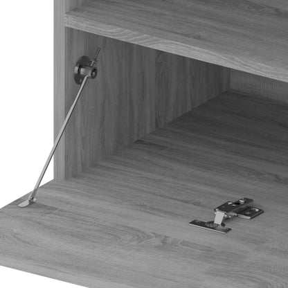 Meuble TV vidaXL avec lumières LED Gris Sonoma 75x35x40 cm