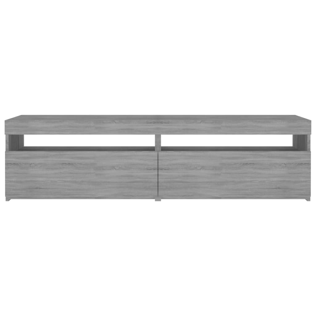 Meuble TV vidaXL avec lumières LED 2 pcs Gris Sonoma 75x35x40 cm