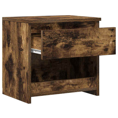 vidaXL Nachttische 2 Stk. Räuchereiche 40x30x39 cm Holzwerkstoff