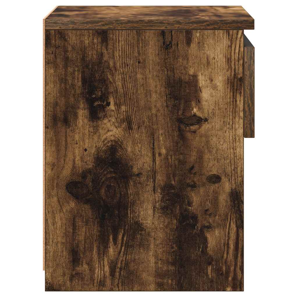 vidaXL Nachttische 2 Stk. Räuchereiche 40x30x39 cm Holzwerkstoff