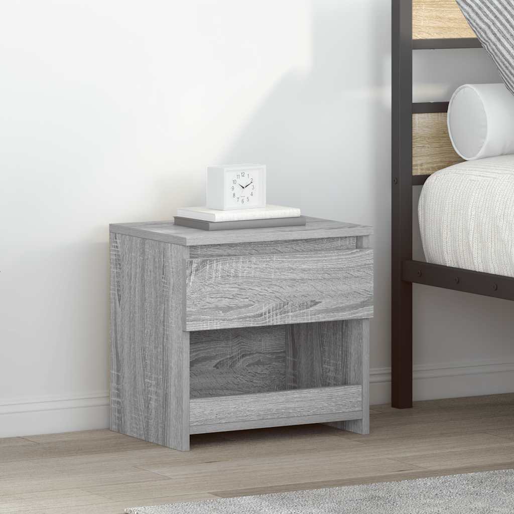 vidaXL Nachttische 2 Stk. Grau Sonoma 40x30x39 cm Holzwerkstoff