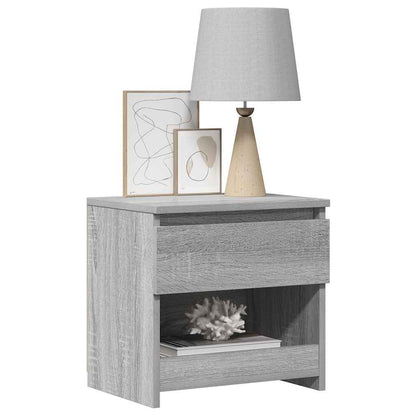 vidaXL Nachttische 2 Stk. Grau Sonoma 40x30x39 cm Holzwerkstoff