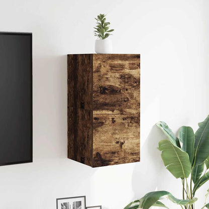 vidaXL Meubles TV muraux 2 pcs Chêne fumé 30,5x30x30 cm