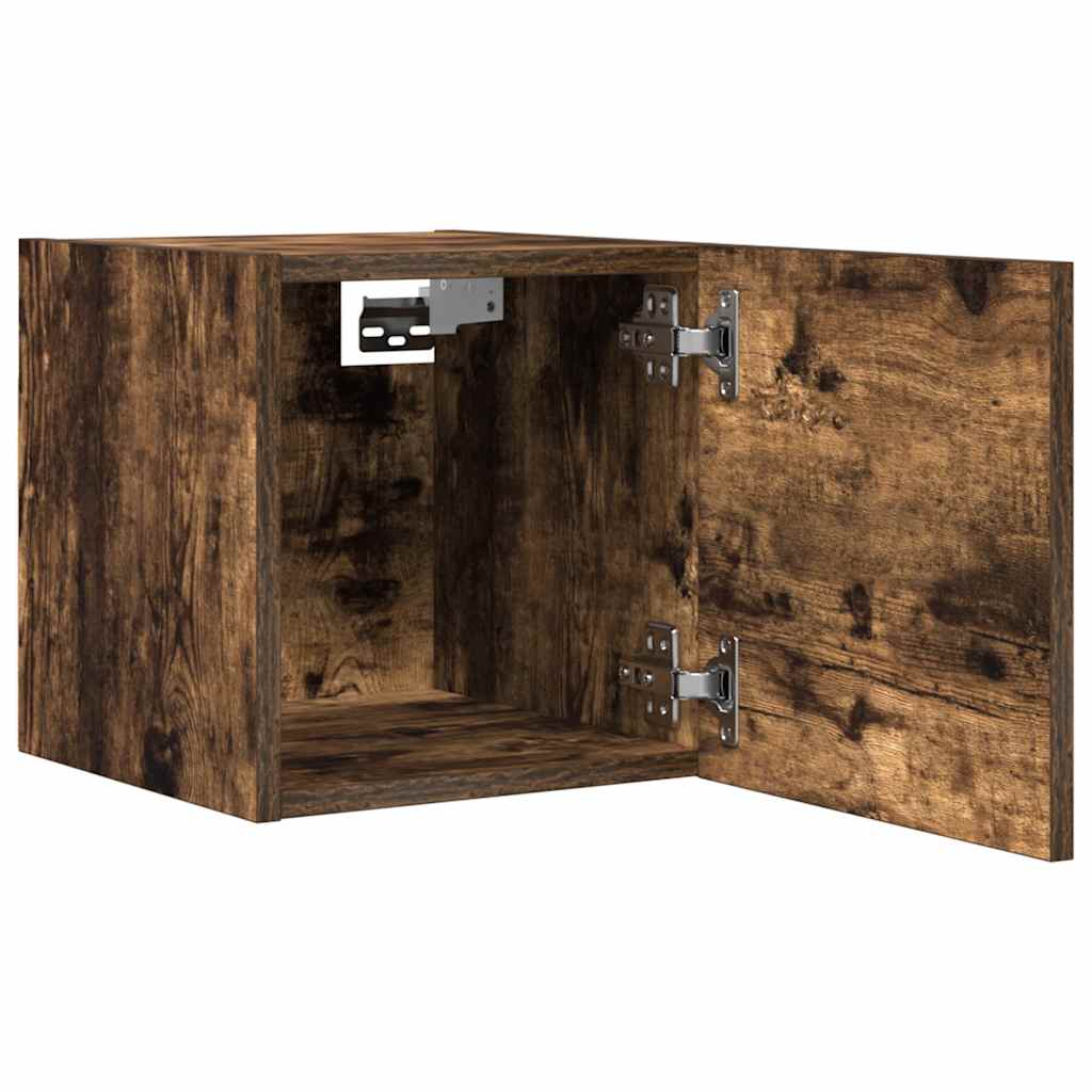 vidaXL Meubles TV muraux 2 pcs Chêne fumé 30,5x30x30 cm