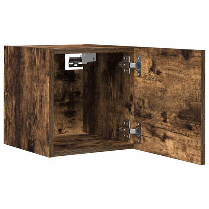 vidaXL Meubles TV muraux 2 pcs Chêne fumé 30,5x30x30 cm