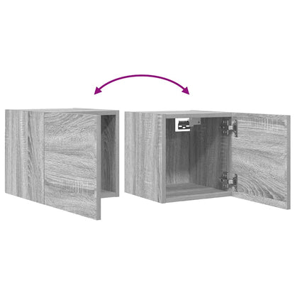 vidaXL TV-Wandschränke 2 Stk. Grau Sonoma 30,5x30x30 cm
