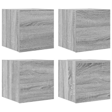 vidaXL TV-Wandschränke 4 Stk. Grau Sonoma 30,5x30x30 cm