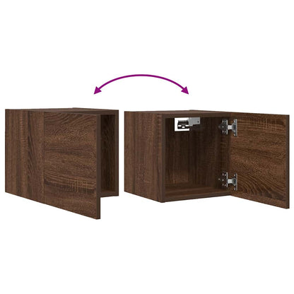 vidaXL TV-Wandschrank Braun Eiche 30,5x30x30 cm
