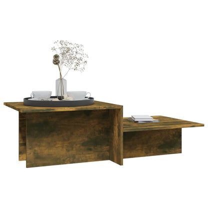 vidaXL Couchtisch Räuchereiche 111,5x50x33 cm Holzwerkstoff